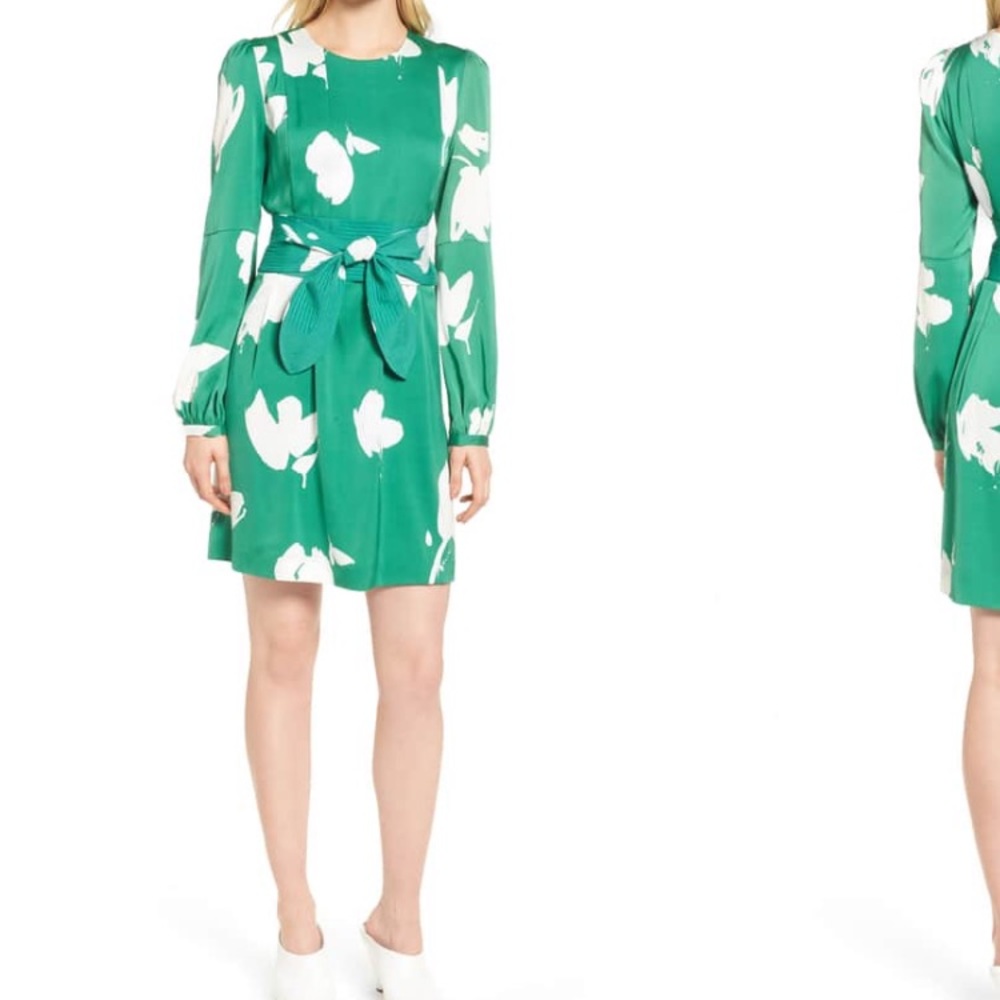 Floral Stretch Silk Dress Lewit